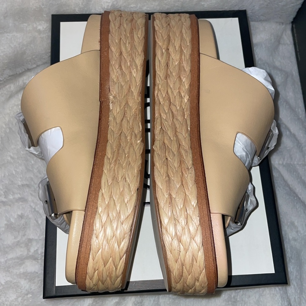NWT J/SLIDES BONNIE Sand Leather Sandal - Picture 12 of 15